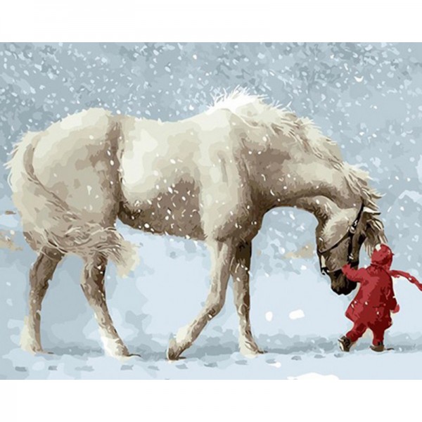 Merry Christmas Horse - Painting by Numbers Canada